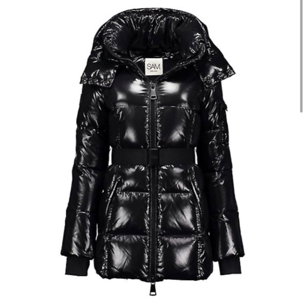 Like NEW!! SAM. Soho Jet Black Coat S